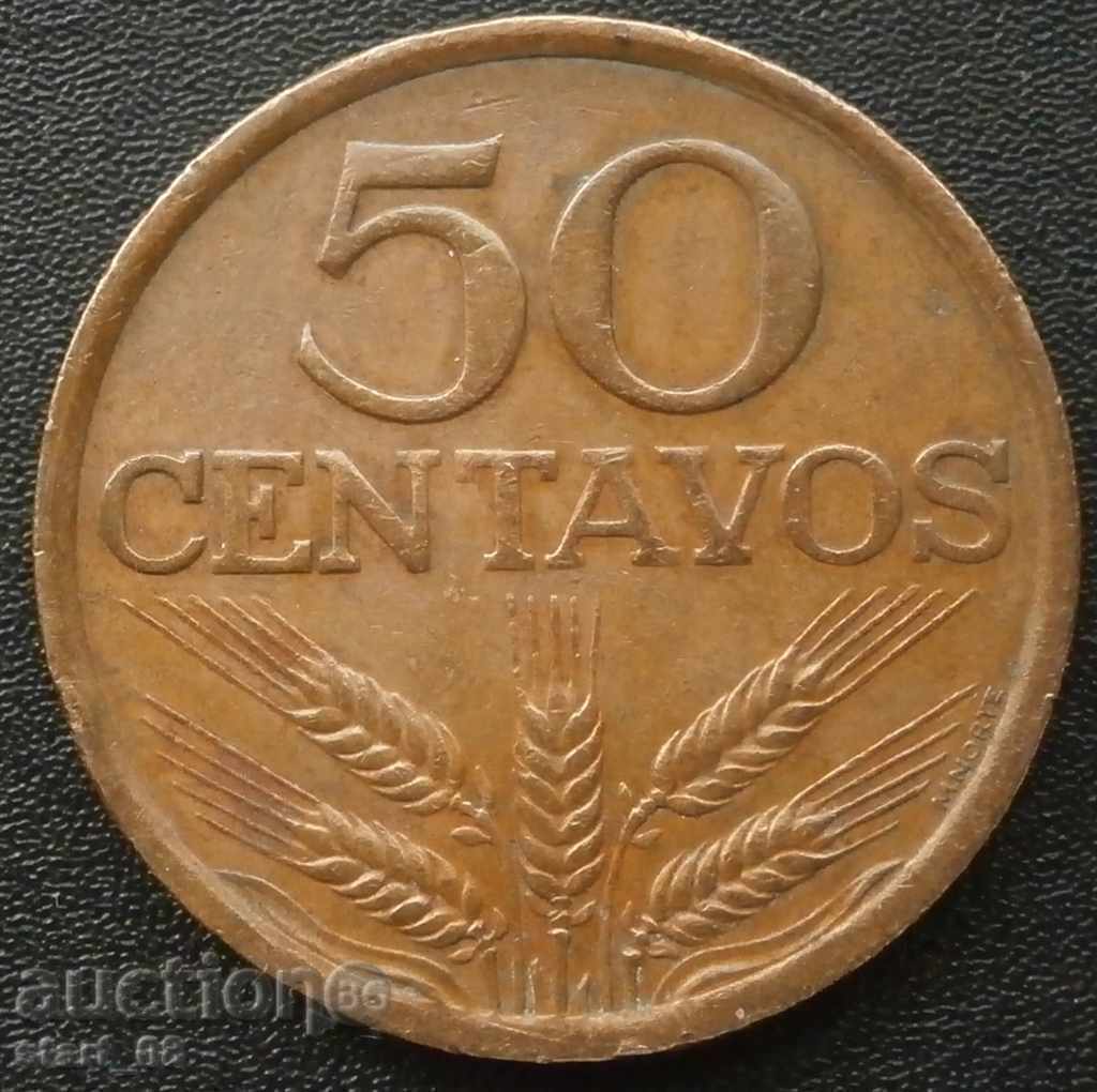 Португалия 50 центавос 1973г.