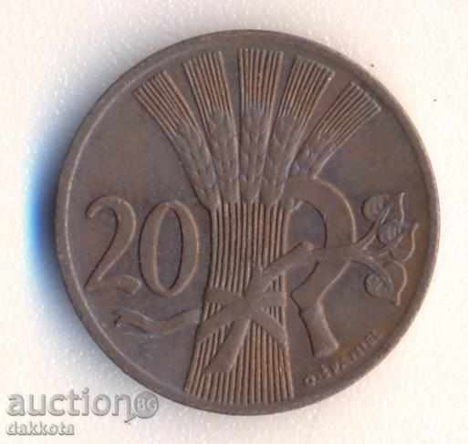 Чехословакия 20 халера 1948 година