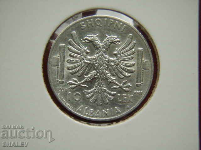 10 Lek 1939 R Albania - AU with price 189.89 BGN | € 97.09 10 Lek 1939 R Albania - AU with price 189.89 BGN | € 97.09