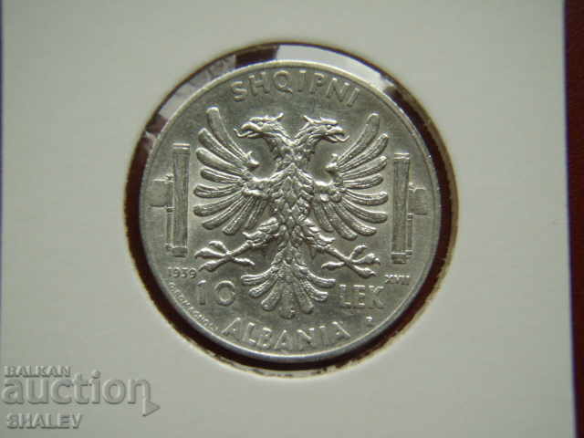 Auction 10 Lek 1939 R Albania - AU Auction 10 Lek 1939 R Albania - AU