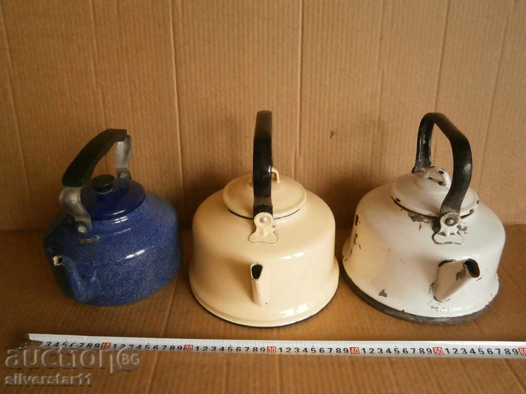 Delivery of lot teapot teapots enameled 3 large teapot Delivery of lot teapot teapots enameled 3 large teapot