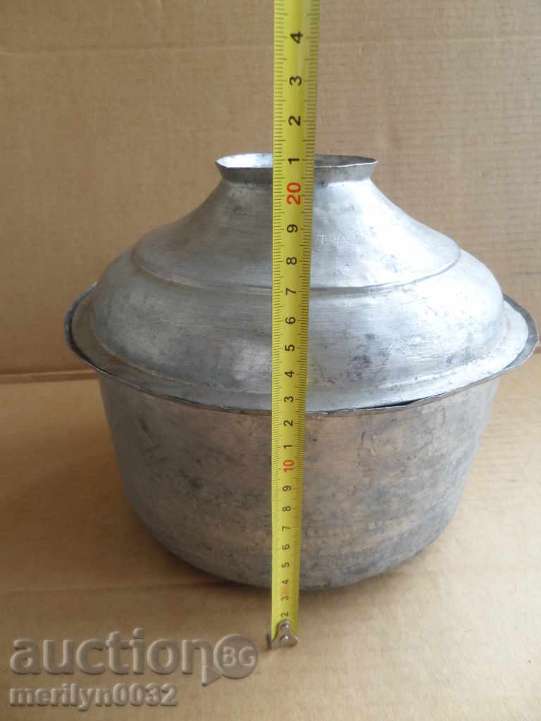 Παλιό τηγάνι κασσίτερο, χαλκό κατσαρόλα χαλκού με καπάκι - 6 Παλιό τηγάνι κασσίτερο, χαλκό κατσαρόλα χαλκού με καπάκι - 6