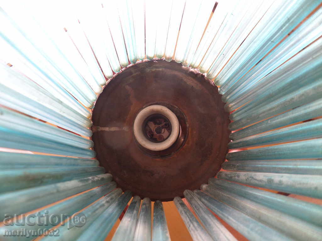 Old lamp bronze lampshade blue glass chandelier lantern - 5 Old lamp bronze lampshade blue glass chandelier lantern - 5