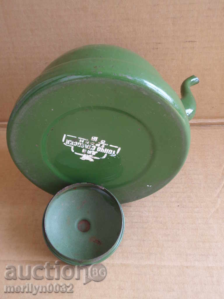 Enamelled teapot kettle, enamel container, USSR - 5 Enamelled teapot kettle, enamel container, USSR - 5
