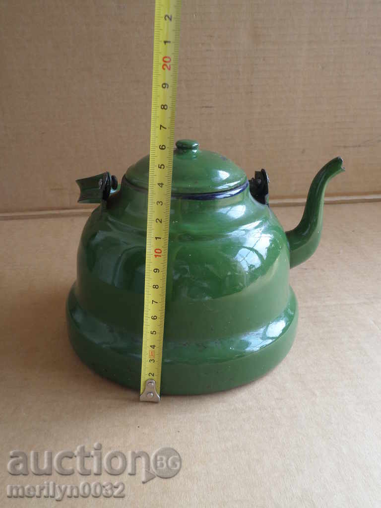 Enamelled teapot kettle, enamel container, USSR - 7 Enamelled teapot kettle, enamel container, USSR - 7