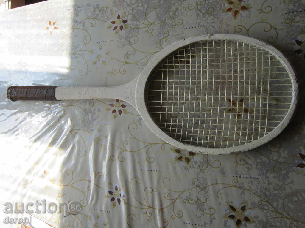 Παράδοση Παλιά vintage ξύλινο ρακέτα του τένις υπέγραψε ρόπαλο Παράδοση Παλιά vintage ξύλινο ρακέτα του τένις υπέγραψε ρόπαλο