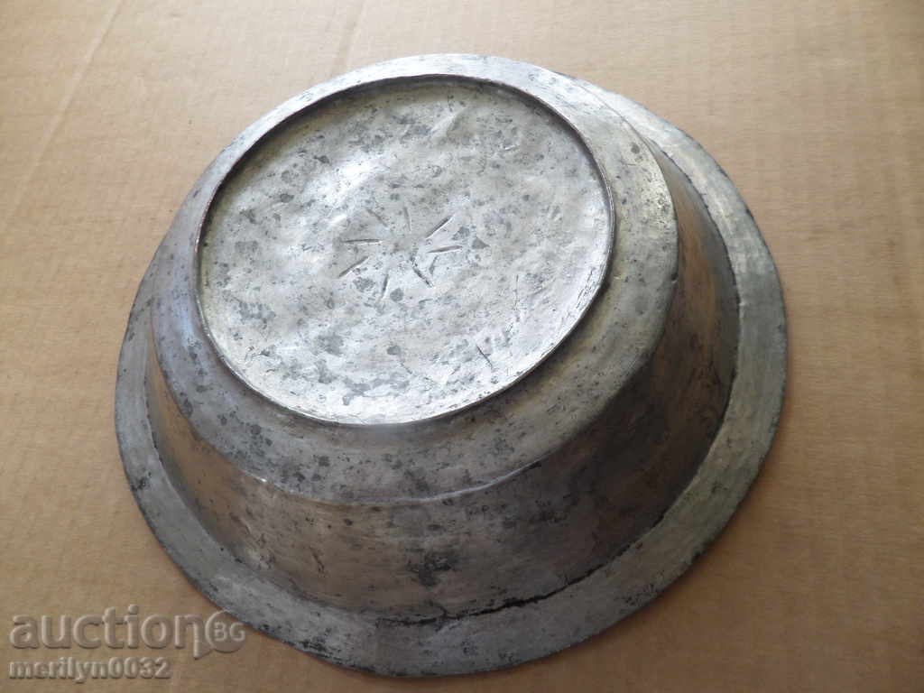 Ancient tin tin, saucer, bowl, tass, copper pot, baker - 5 Ancient tin tin, saucer, bowl, tass, copper pot, baker - 5