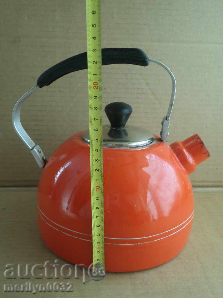 Емайлиран чайник от соца, съд с емайл, СССР - 6 Емайлиран чайник от соца, съд с емайл, СССР - 6