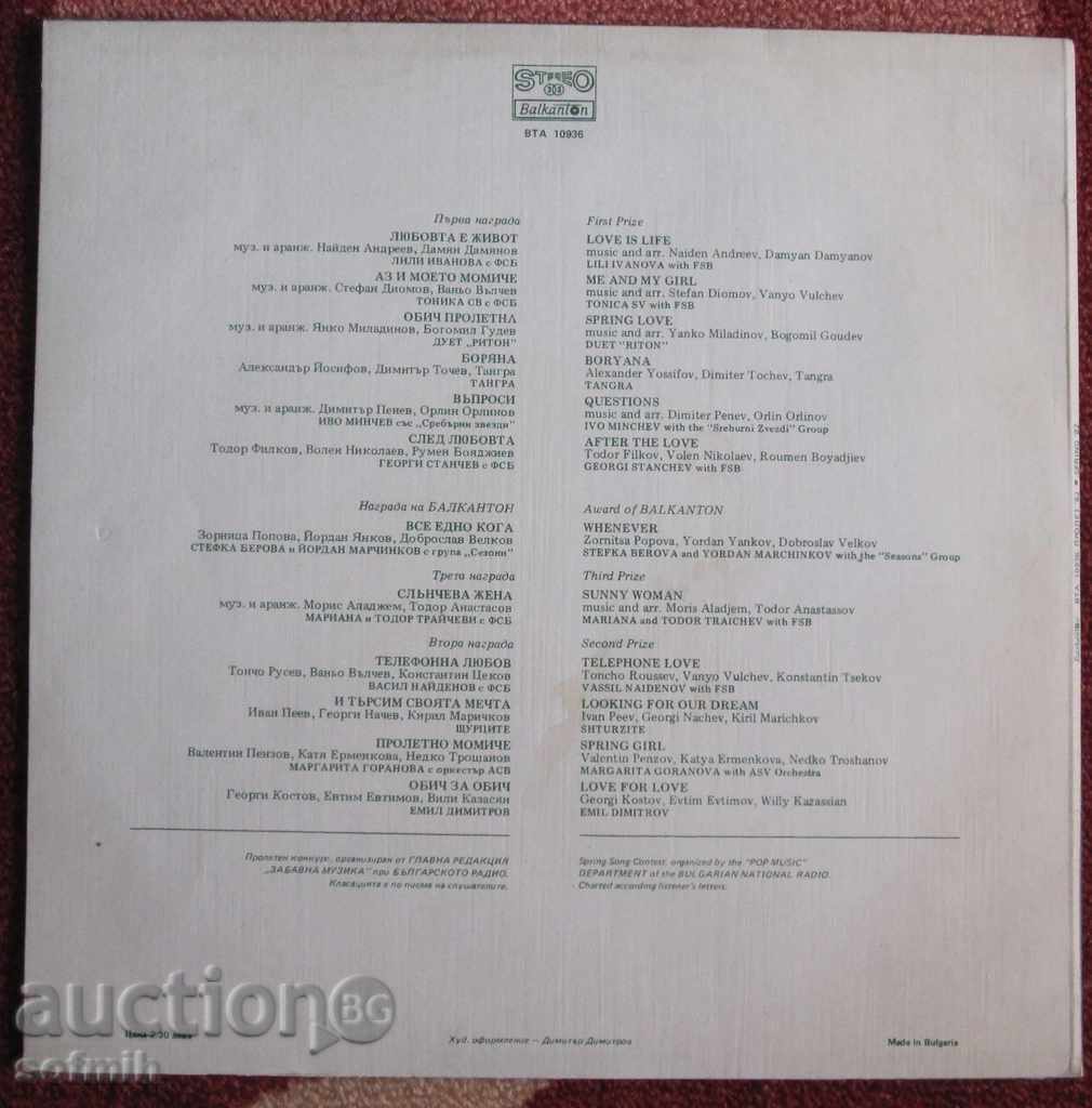 music plate Spring 82 with price 15.00 BGN | € 7.67 music plate Spring 82 with price 15.00 BGN | € 7.67