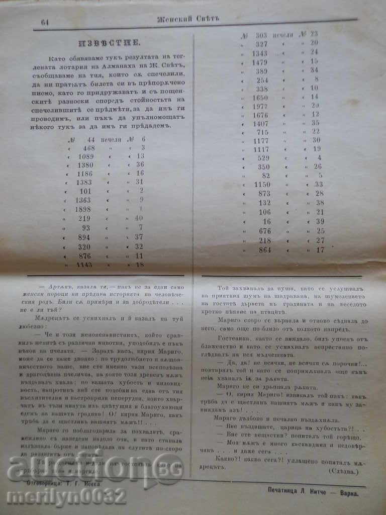Delivery of Old magazine ЖЕНСКИЙ СВЯТЪ 1894 година Delivery of Old magazine ЖЕНСКИЙ СВЯТЪ 1894 година
