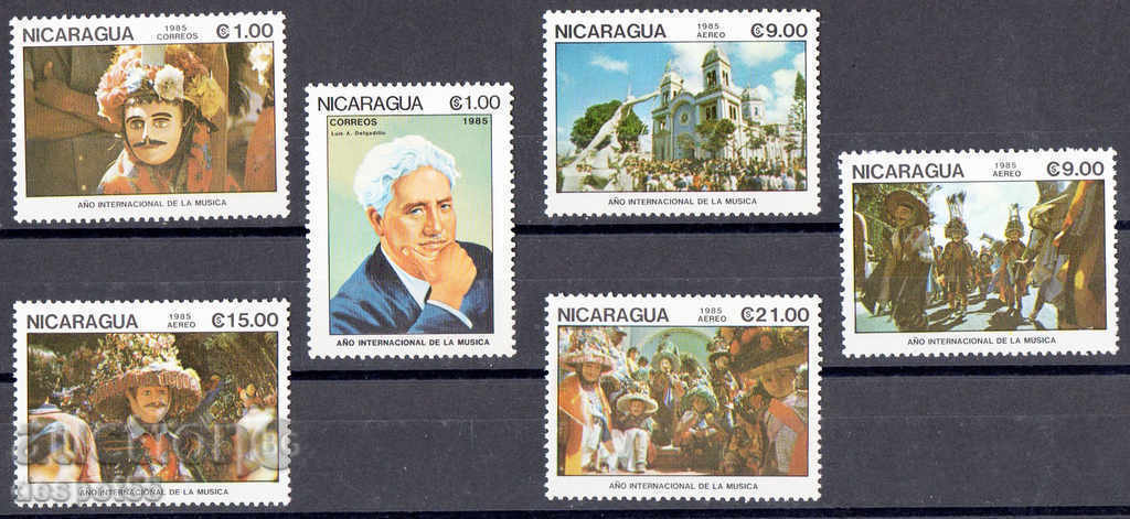 1985. Никарагуа. Международна музикална година.