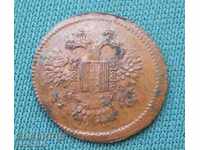 Германия Пфенниг 1700 - 1800 UNC Рядка Монета  Rare