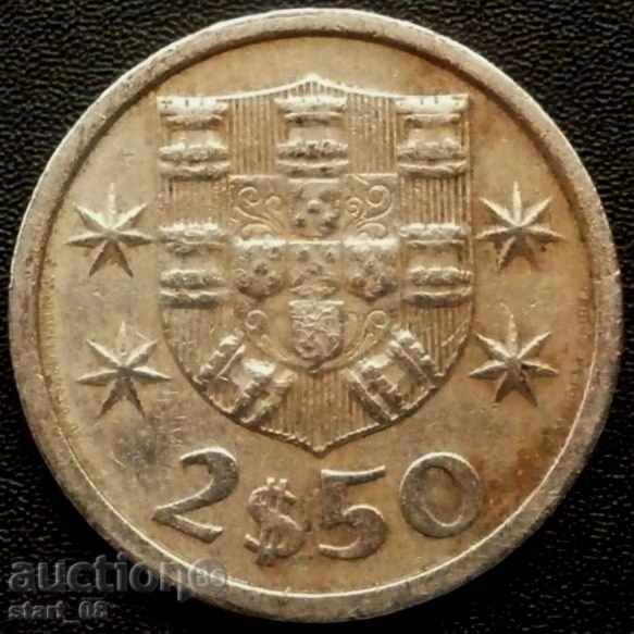 Portugalia 2 $ 50 escudos 1971.