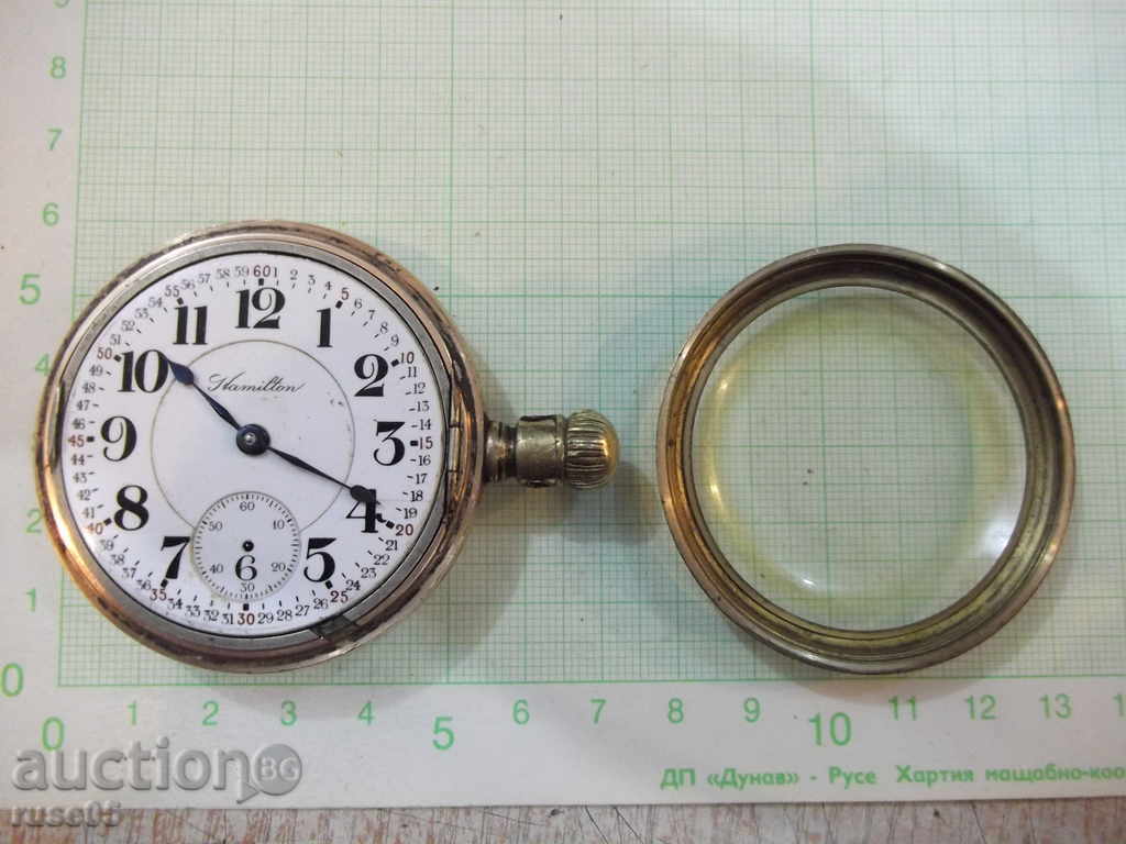 Delivery of Clock "Hamilton" pocket US gold-plated old