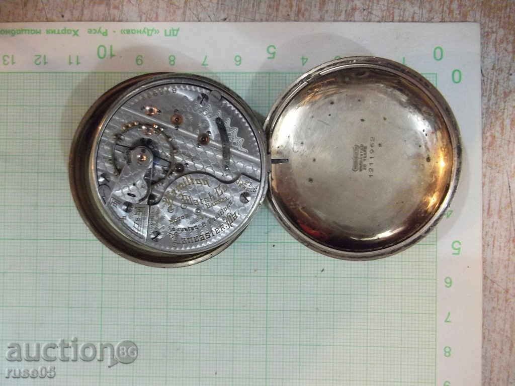 Clock "Hamilton" pocket US gold-plated old - 5