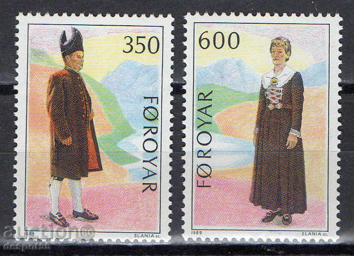 1989. Faroe Islands. National costumes.