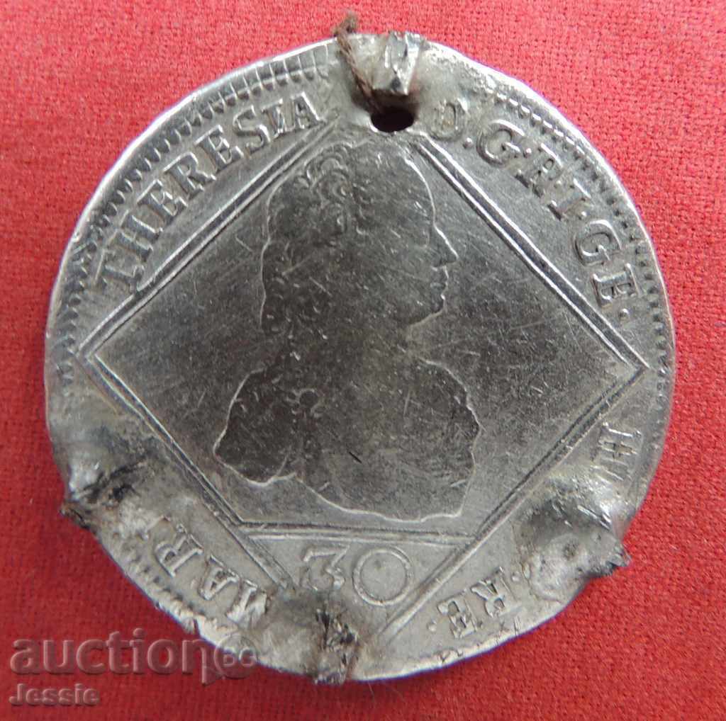 30 Kreuzer 1765 Austria-Hungary Silver Maria Theresa with price 23.30 BGN | € 11.91 30 Kreuzer 1765 Austria-Hungary Silver Maria Theresa with price 23.30 BGN | € 11.91