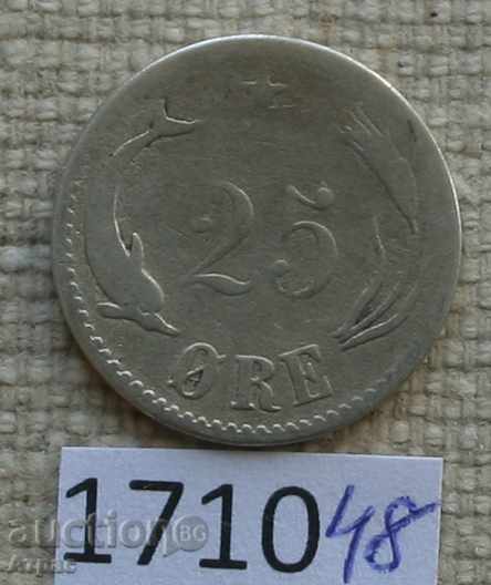 25 pp 1874 Denmark - silver