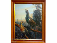 Speaking of capercaillie, at dawn - painting