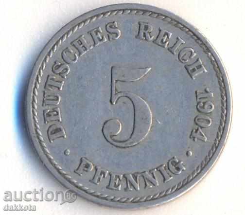 Germania 5 pfennig 1904a