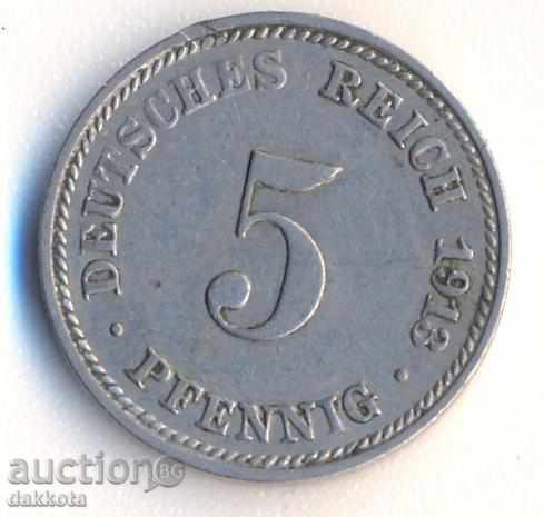 Германия 5 пфенига 1913d