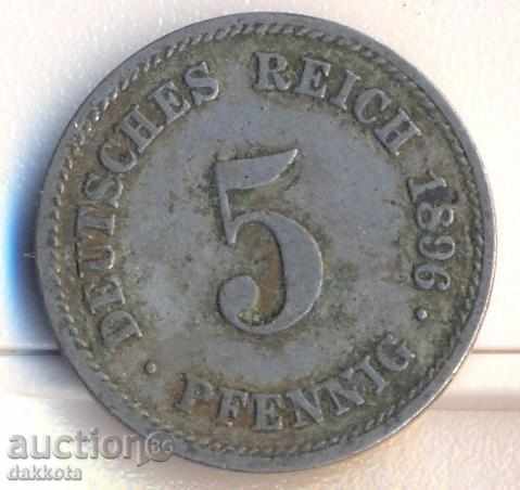 Germany 5 pfennig 1896f