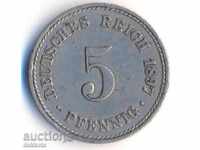 Germania 5 pfennig 1897a