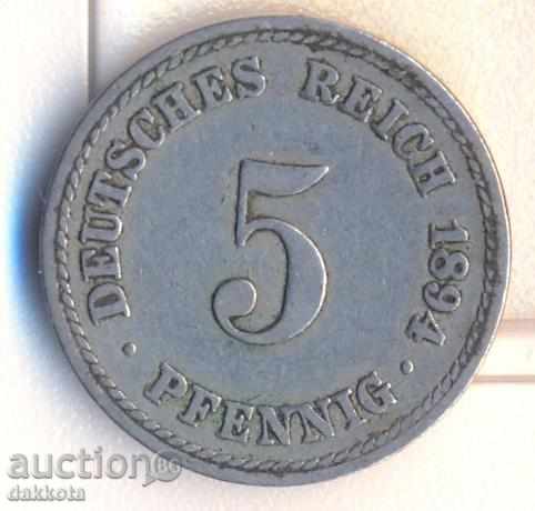 Германия 5 пфенига 1894a