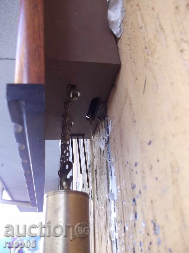 Auction Clock "BRIXON" wall with pendulum and weights working Auction Clock "BRIXON" wall with pendulum and weights working