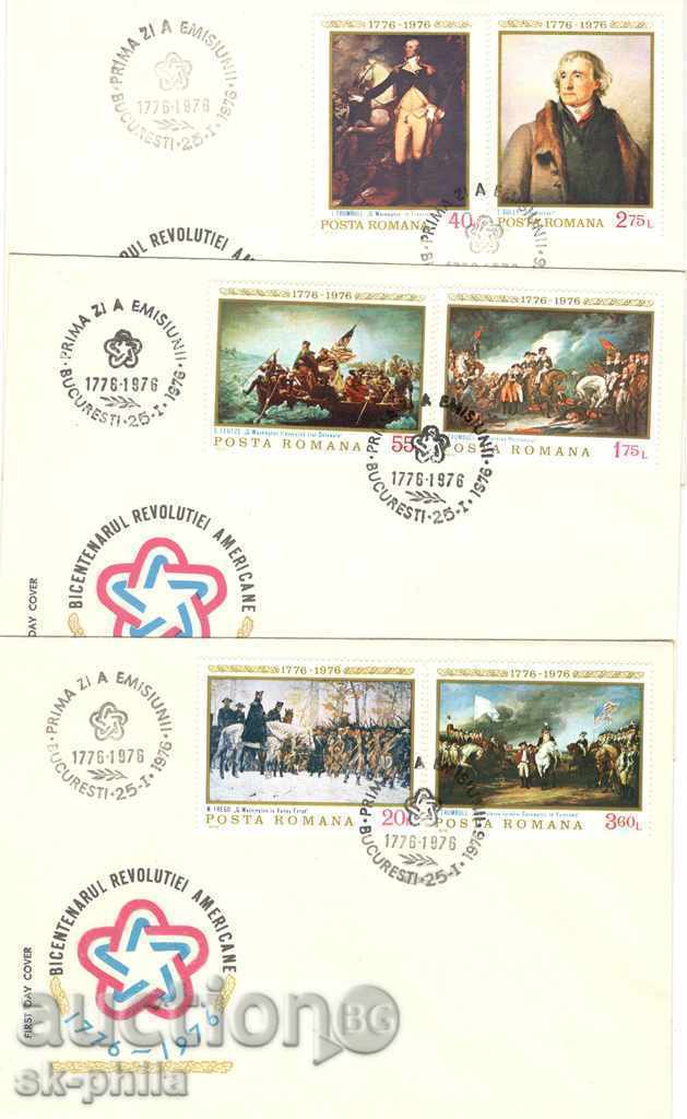 Trout Envelope - 3 pcs: 200 years of US Independence - series
