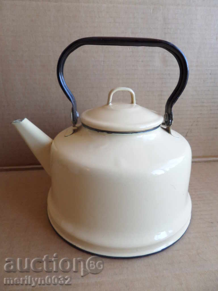 Επισμαλτωμένη τσαγιέρα από τη Σότσα, αγγείο με σμάλτο, ΕΣΣΔ Επισμαλτωμένη τσαγιέρα από τη Σότσα, αγγείο με σμάλτο, ΕΣΣΔ