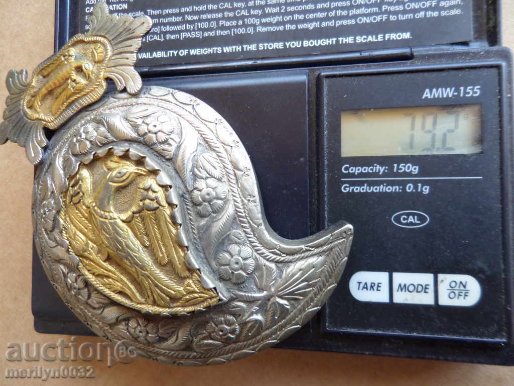 Renaissance pafti silver gilt pafta costume jewelry jewel - 5 Renaissance pafti silver gilt pafta costume jewelry jewel - 5