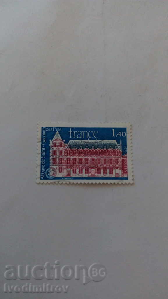 Марка France Abbaye de Sait-Germain des Pres 1979