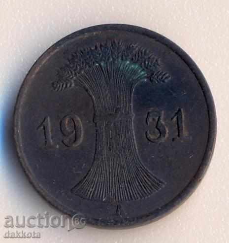 Germany Reichspheen 1931a with price 1.50 BGN | € 0.77 Germany Reichspheen 1931a with price 1.50 BGN | € 0.77