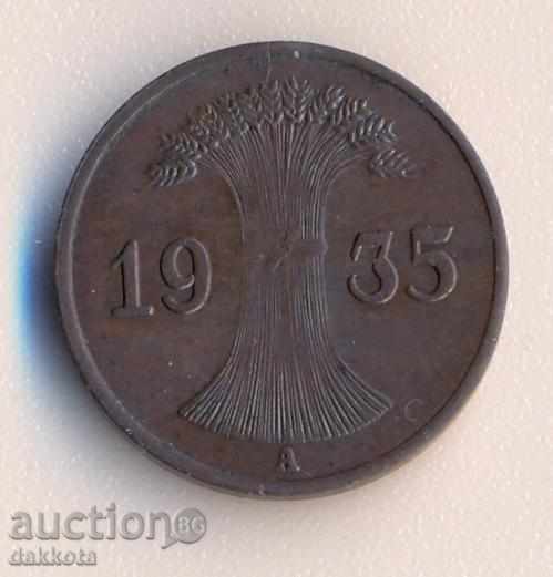 Germany reichsphenig 1935a with price 1.50 BGN | € 0.77