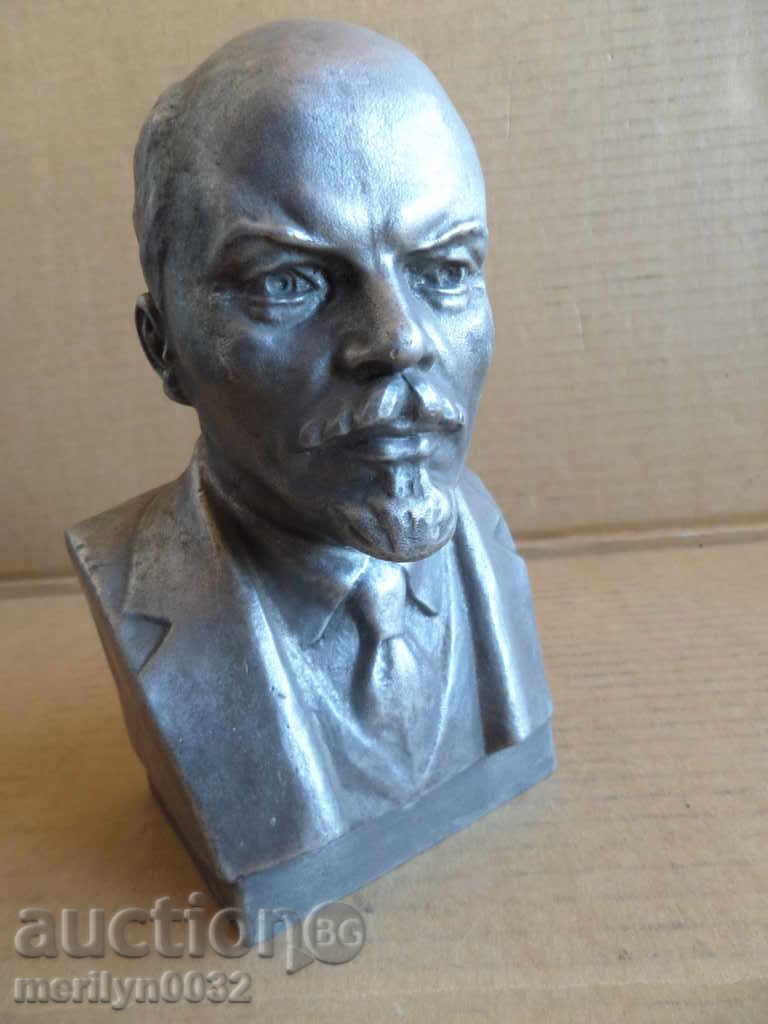 Aluminum bust Lenin figure plastic statuette sculpture