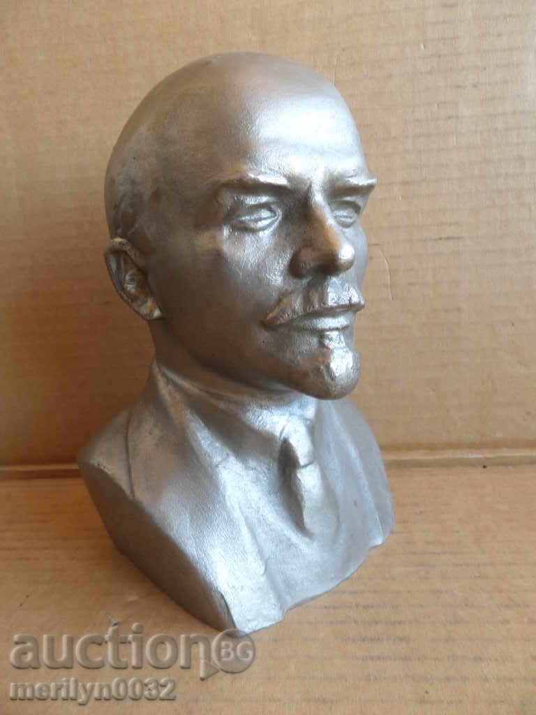 Aluminum bust Lenin figure plastic statuette sculpture