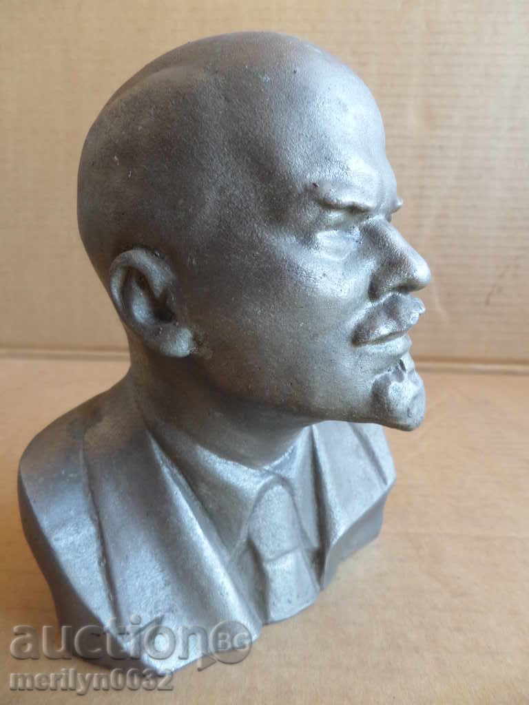 Bust din aluminiu figurina Lenin sculptura statueta din plastic