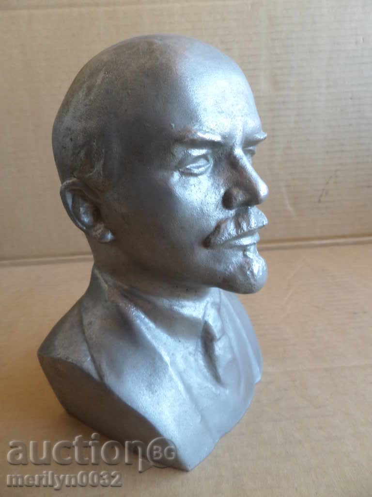 Bust din aluminiu figurina Lenin sculptura statueta din plastic