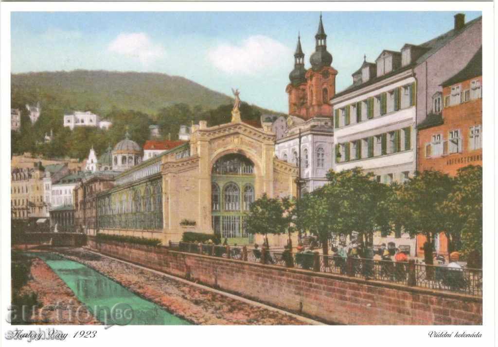 Carte poștală - Karlovy Vary în 1923