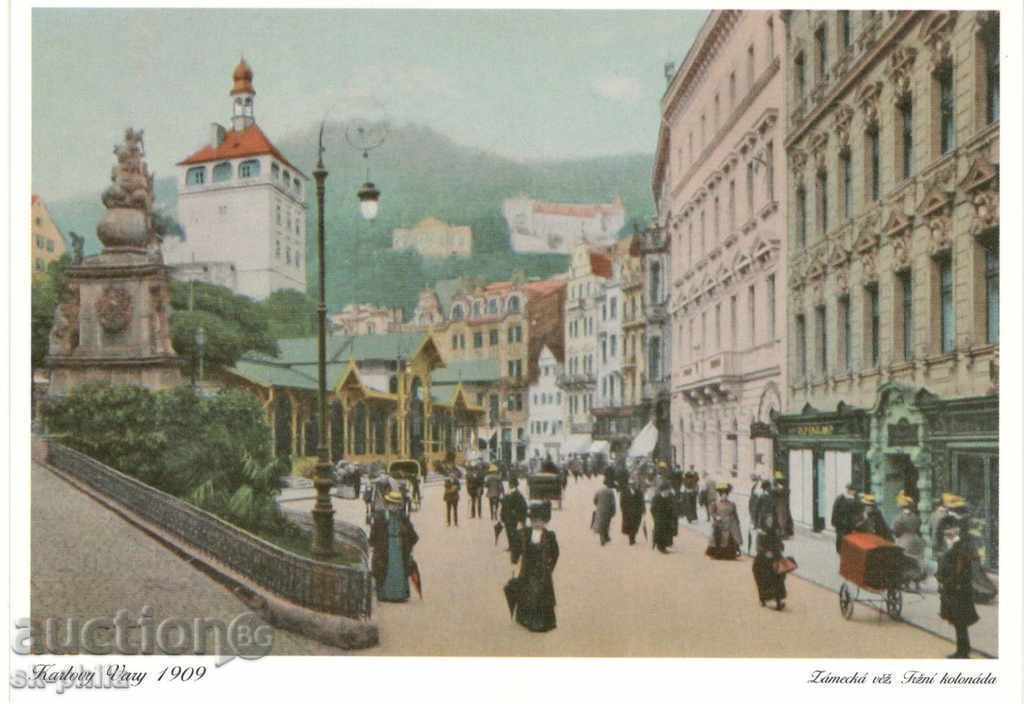 Postcard - Karlovy Vary in 1909