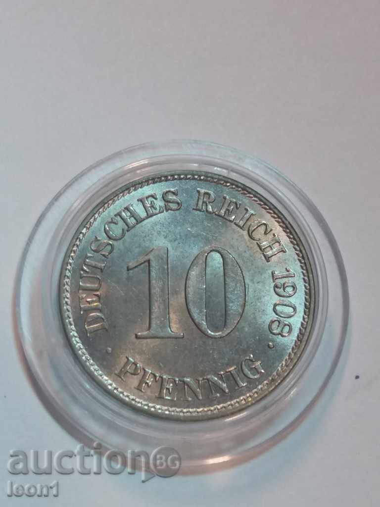 Germany 10 pfennig 1908 E