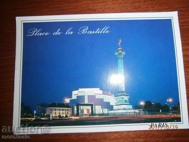 Κάρτα PARIS - Παρίσι - Γαλλία - περιοχή της Βαστίλης