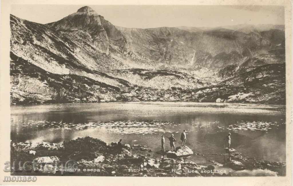 Стара пощенска картичка - Рила, Рибното езеро