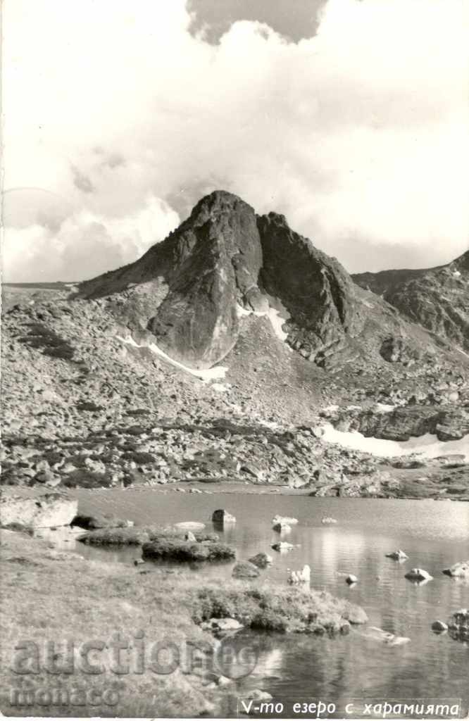 Old postcard - Rila, the 5th lake with the haramique