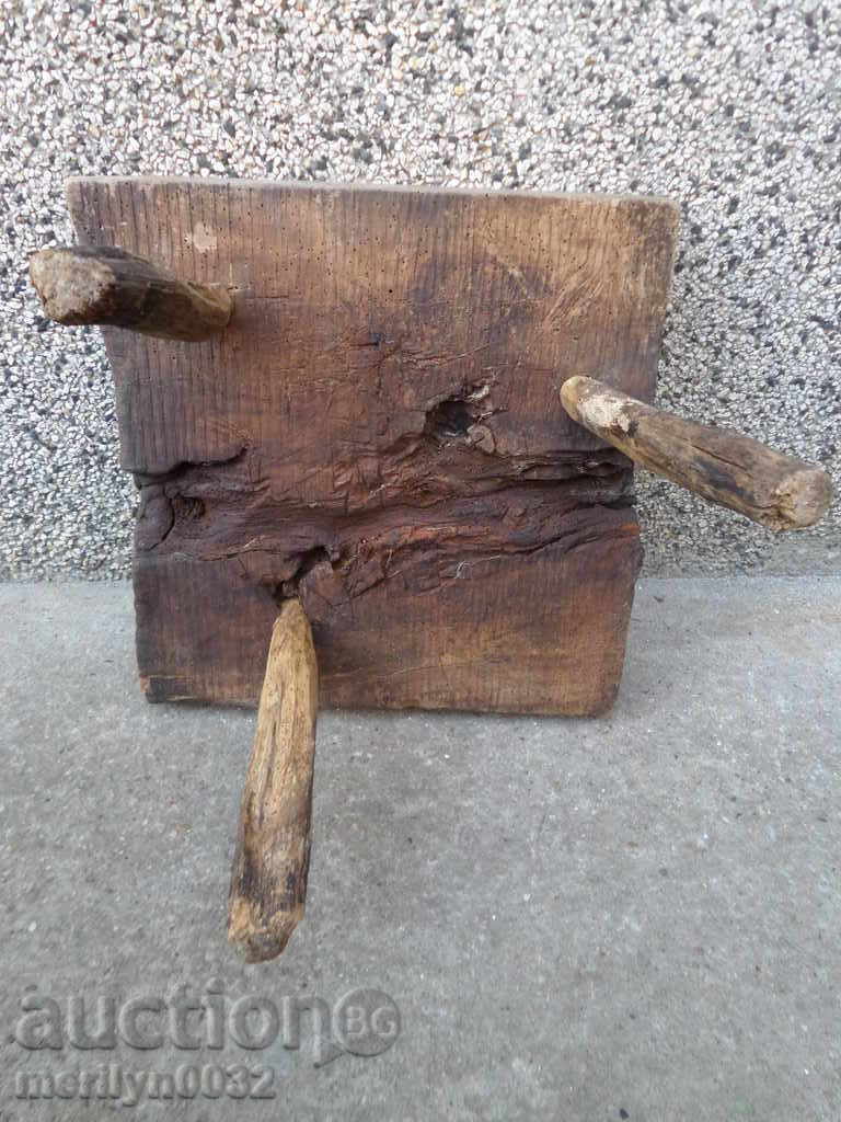 Old three-legged chair, chair, wooden, primitive with price 55.00 BGN | € 28.12
