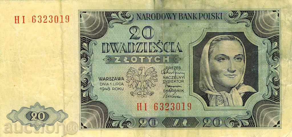 20 zloți Polonia 1948