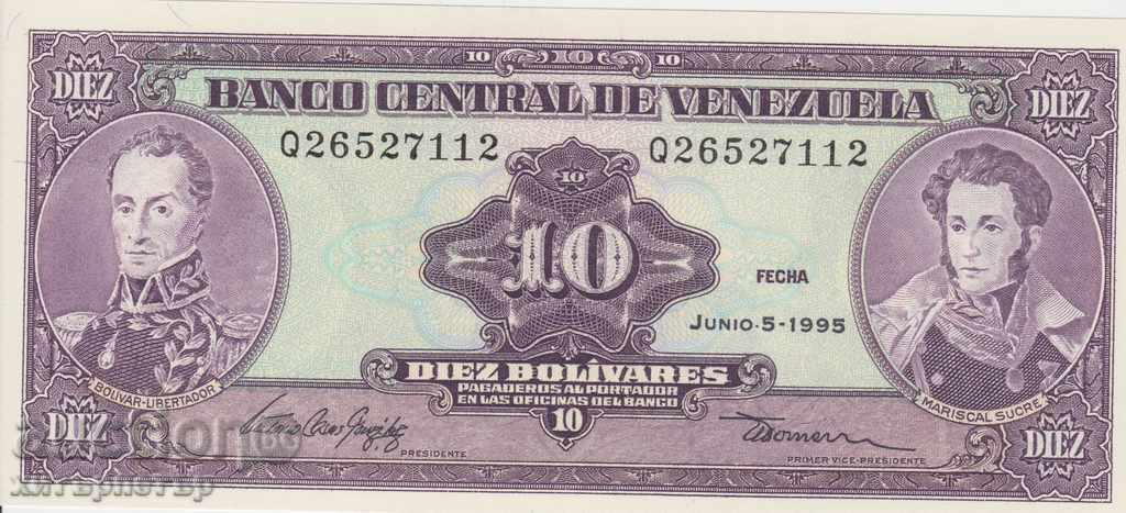 10 bolivar bolivar 1995 UNC