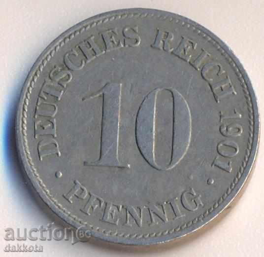 Γερμανία 10 pfeniga 1901d
