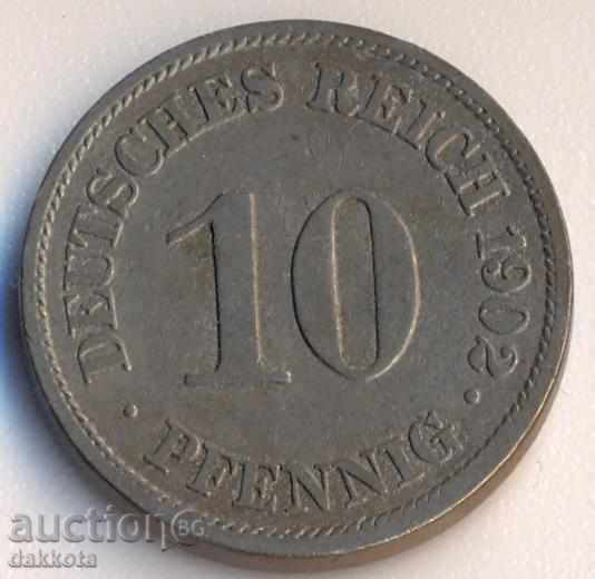 Германия 10 пфeнига 1902a